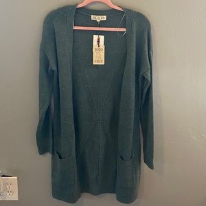 Turquoise Knit Cardigan